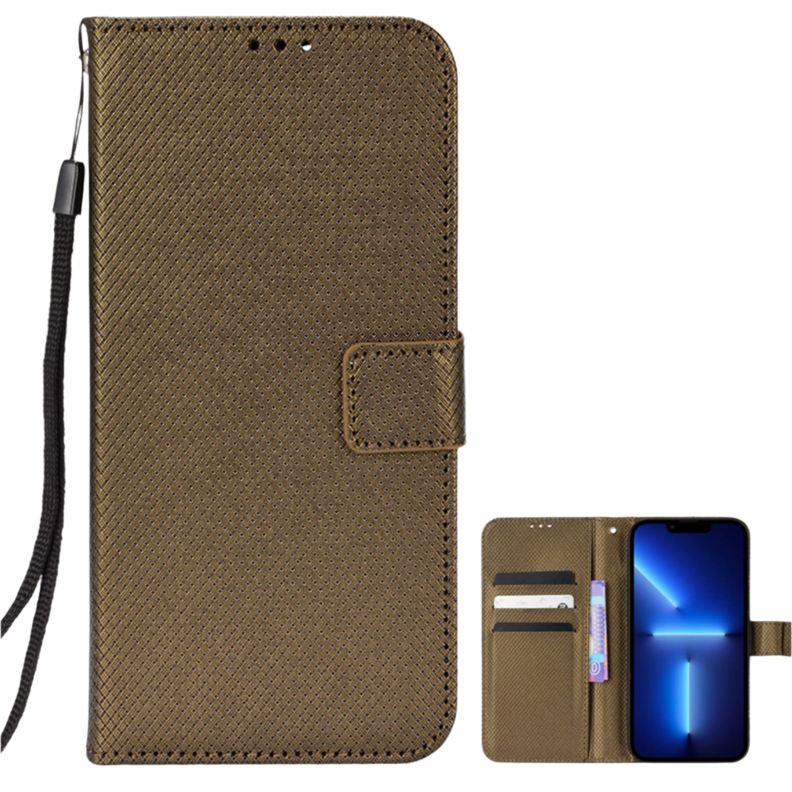 Preklopna torbica "SHIEID" Vivo X80 Pro – Infostyle – Rjava