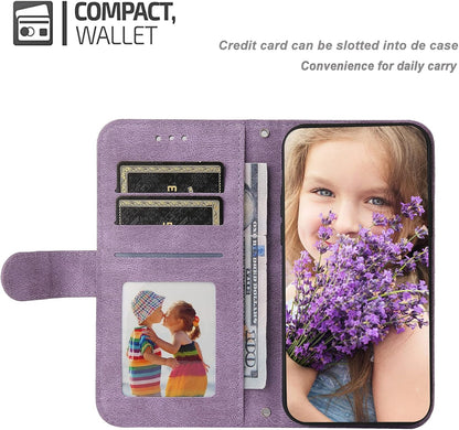 BAILI Flip Cover for Huawei Nova 8i – Purple
