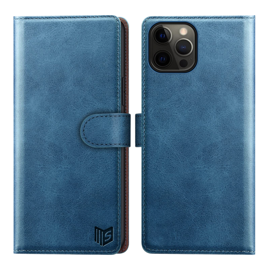 Preklopna torbica "SUANPOT" iPhone 12 Pro Max – Infostyle – Modra