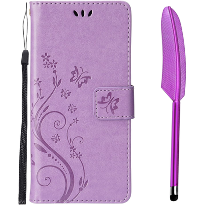 Preklopna torbica za telefon "Butterfly" iPhone 15 Pro Max s pisalom – Infostyle – Vijolična