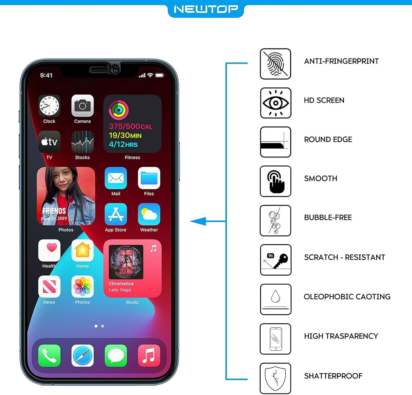 Zaščitna folija ''Privacy" za iPhone 12/ 12 Pro – Infostyle