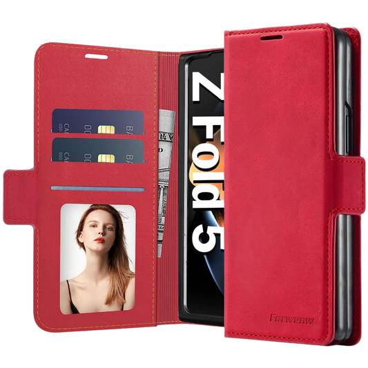 Preklopna torbica "Neivi" Samsung Galaxy Z Fold 5 – Infostyle – Rdeča