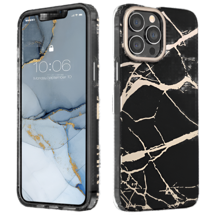 Ovitek za telefon "MATEPROX Marble" iPhone 14 Pro Max – Infostyle – Črna