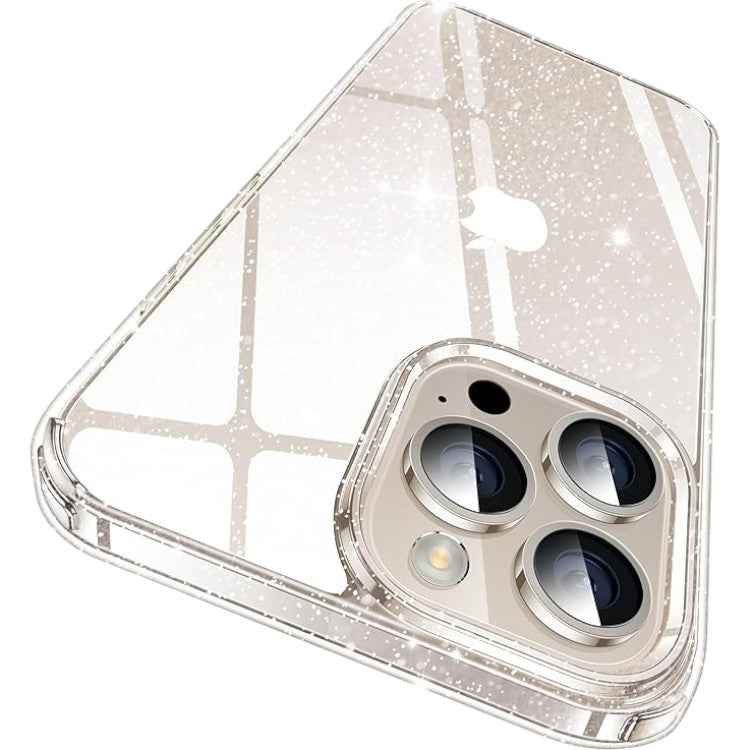Ovitek "glitter" za iPhone 15 Pro, prozorna – CASEKOO