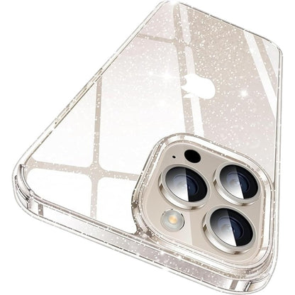 Ovitek "glitter" za iPhone 15 Pro, prozorna – CASEKOO