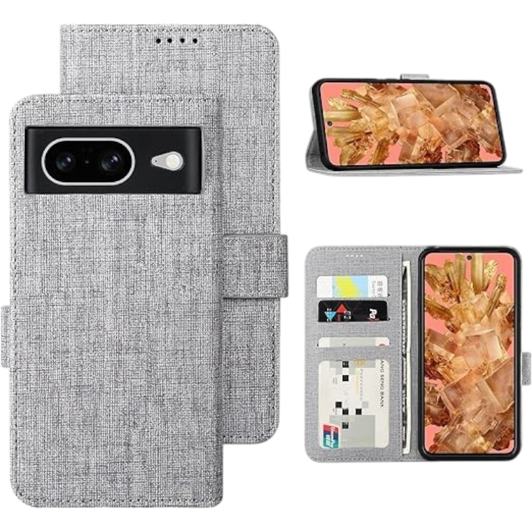 Preklopna torbica "Foluu" za Google Pixel 8, siva