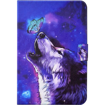 Preklopna torbica "Butterfly and Wolf" za tablični računalnik Lenovo TAB P11/P11 Plus – Esstore – Vijolična