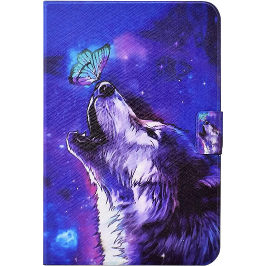 Preklopna torbica "Butterfly and Wolf" za tablični računalnik Lenovo TAB P11/P11 Plus – Esstore – Vijolična