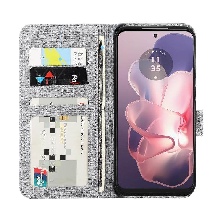Preklopna torbica "foluu" za Motorola Moto G73 5G, siva