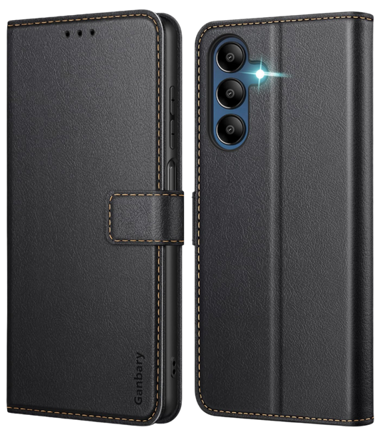 Preklopna torbica "Ganbary" Samsung Galaxy A15 4G/A15 5G – Infostyle – Črna