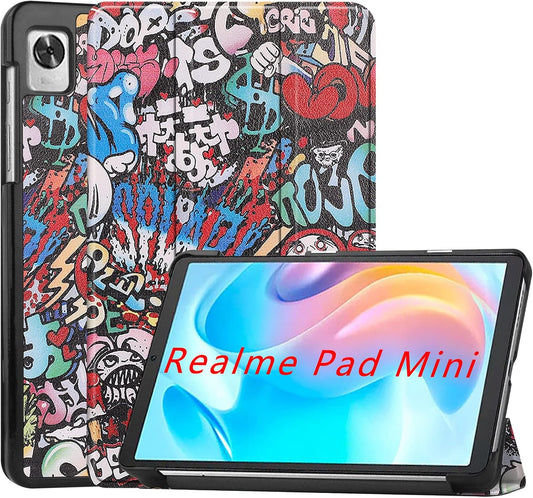 Ovitek GIOPUEY, združljiv z Realme Pad Mini – Grafiti