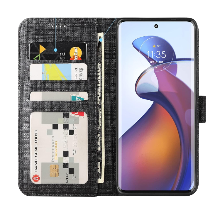 Preklopna torbica "foluu" za Motorola Edge 30 Ultra, črna – Infostyle