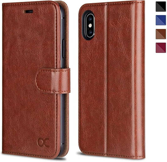 OCASE preklopna torbica za iPhone X/XS, smeđa