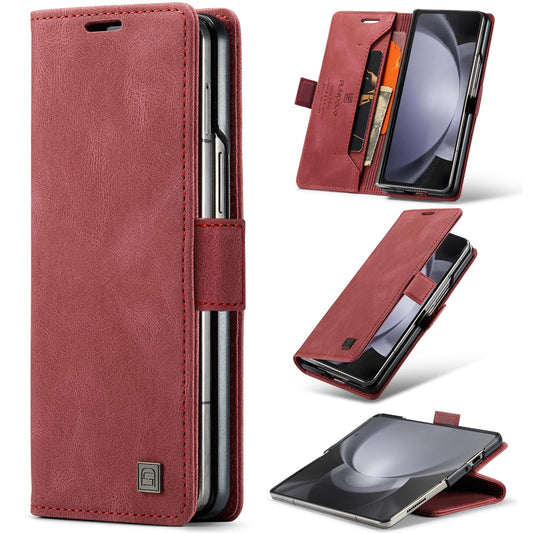 URMAX usnjena RFID torbica za Samsung Galaxy Z Fold 5 rdeèa