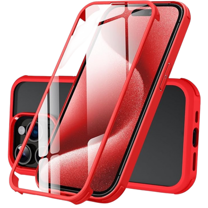 Ovitek "360" za iPhone 15 Pro, rdeča – DOSNTO