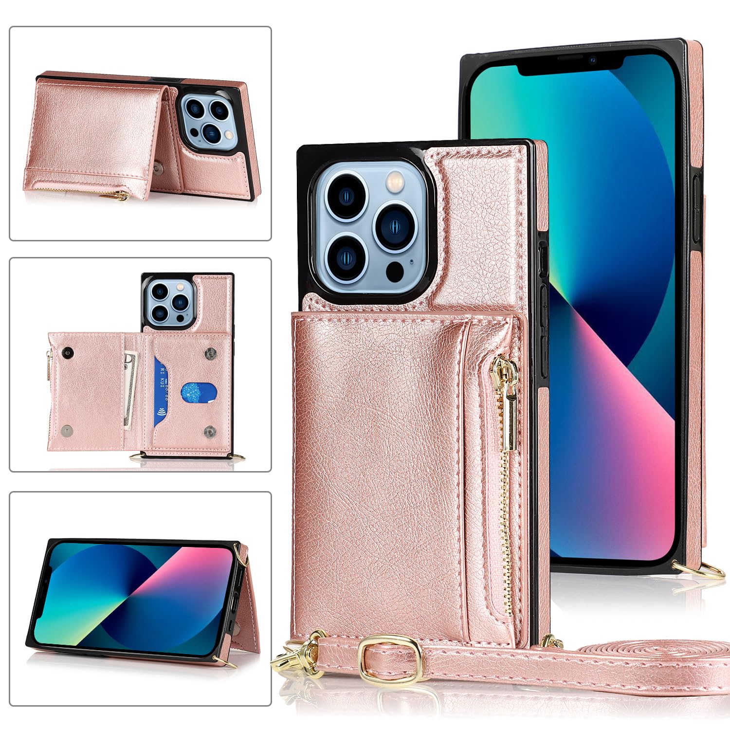 Ovitek z denarnico in trakom "Lokass" iPhone 14 Pro – Infostyle