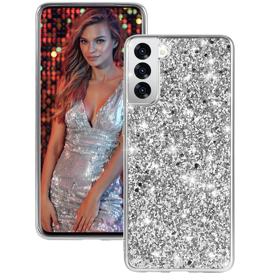 Blešèeè ovitek za Samsung Galaxy S21 FE srebrna