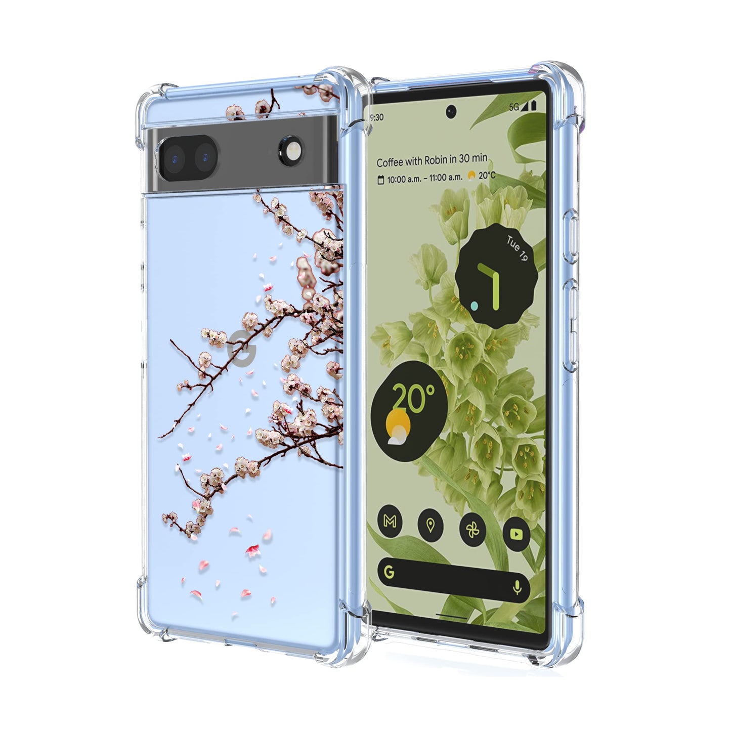 Silikonski ovitek Cherry Blossom za Google Pixel 6a
