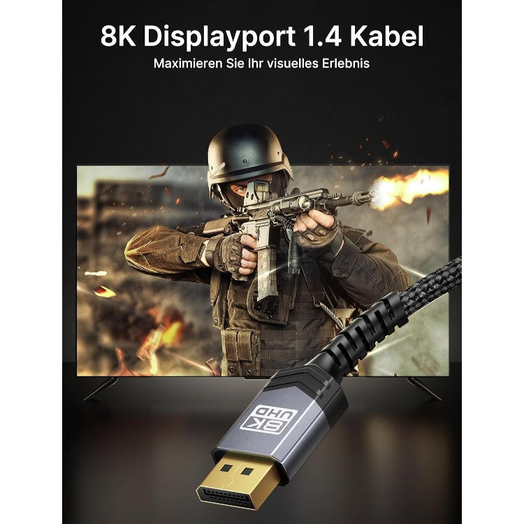 DisplayPort kabel 8K 60Hz, 3m – JSAUX