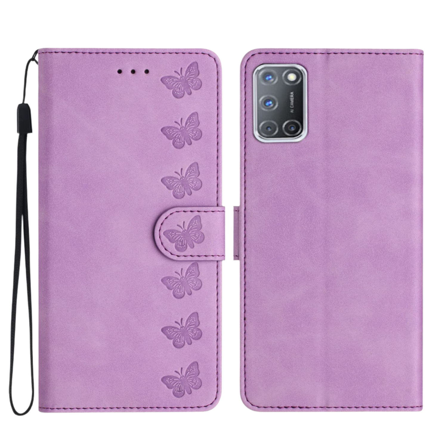 Preklopna torbica "Motiko Butterfly" Oppo A52/A72/A92 – Infostyle – Vijolična