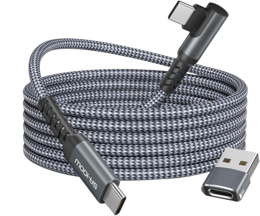 Kabel USB C v USB-C z adapterjem USB A, 2m – Basesailor – Siva