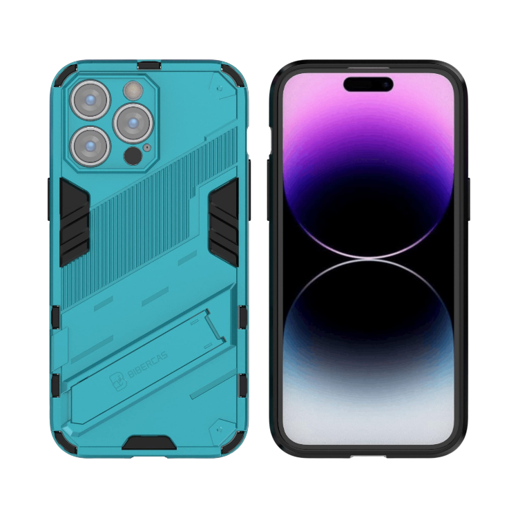 Ovitek za telefon s stojalom "YisCase" iPhone 14 Pro Max – Infostyle – Modra