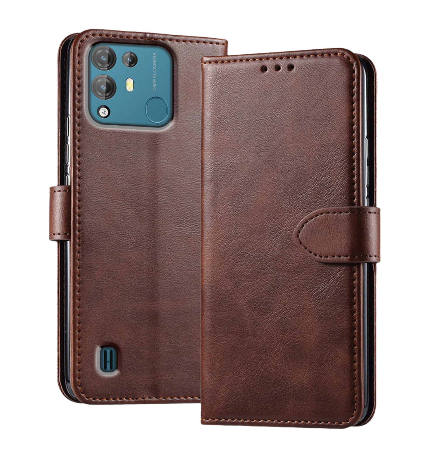 Preklopna torbica "GIOPUEY" Blackview A55 Pro – Infostyle – Rjava