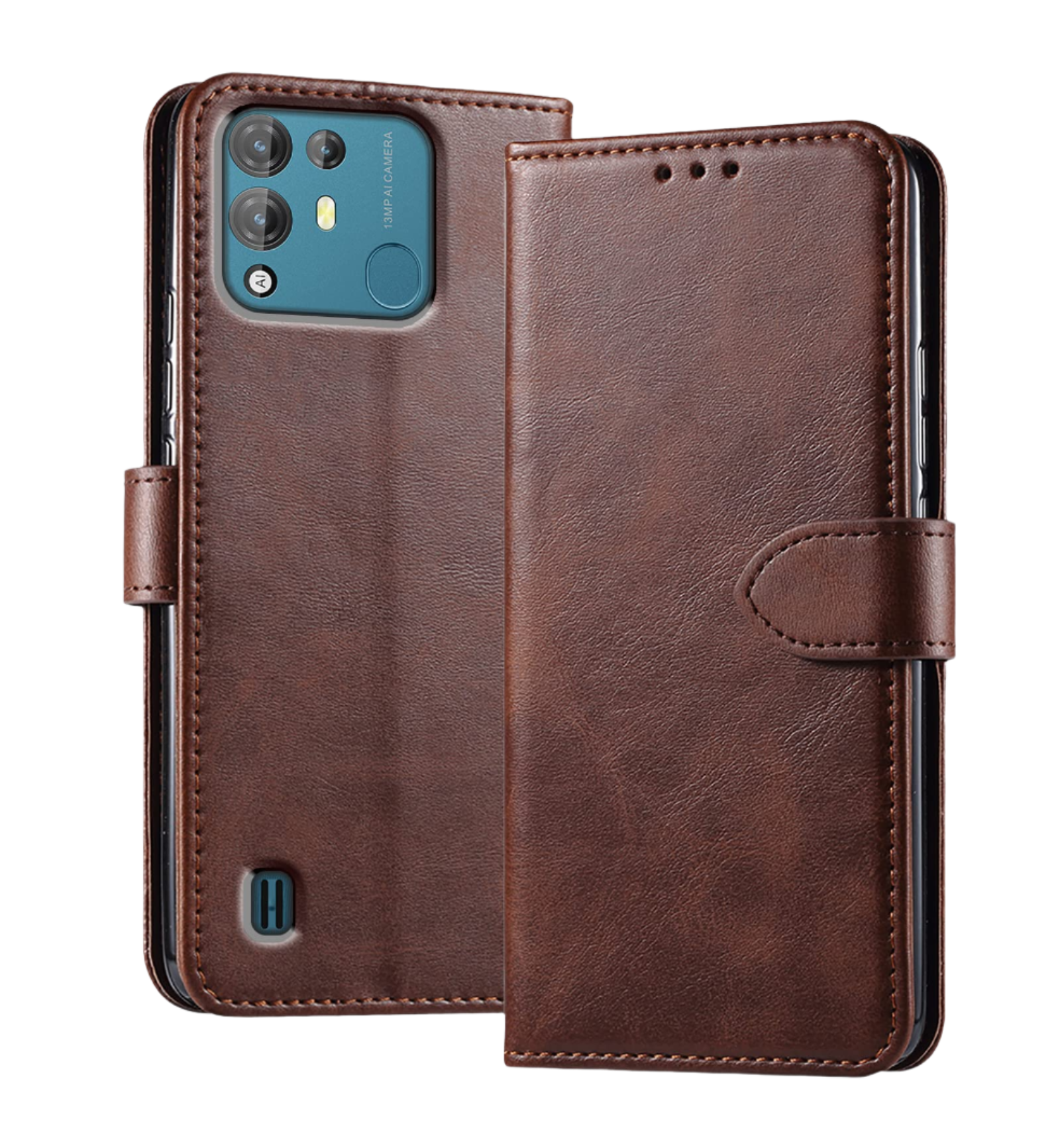 Preklopna torbica "GIOPUEY" Blackview A55 Pro – Infostyle – Rjava