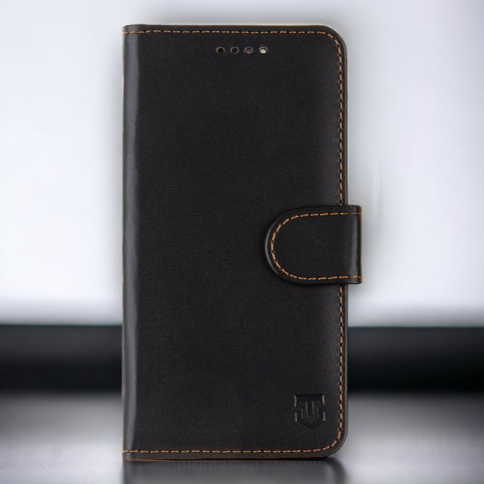 Preklopna torbica Tactical "Field Notes" za Nokia G60 5G - črna – Črna / Umetno usnje + PC