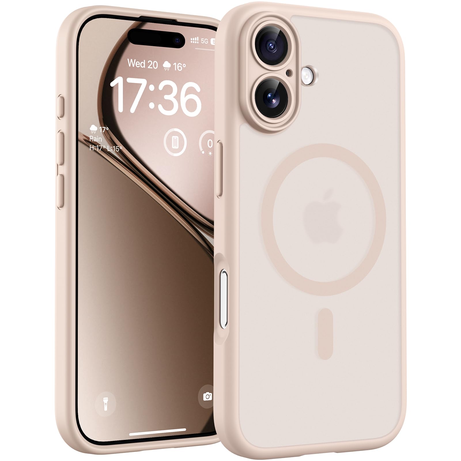 Ovitek-TOCOL-za-iPhone-17-6-3-MagSafe-mat-prozoren-puščavska-barva:Ovitek TOCOL za iPhone 17 (6,3") – MagSafe, mat prozoren, puščavska barva