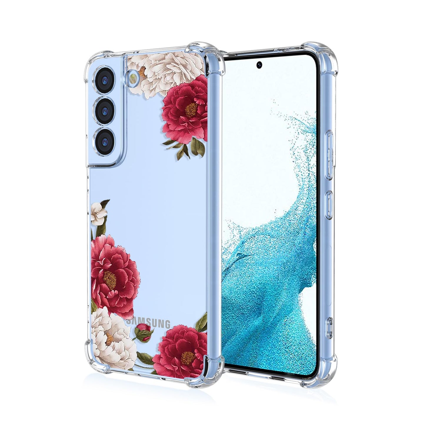 Ovitek za telefon Samsung Galaxy S22, različni motivi – Infostyle – Rozo-bela / PC + TPU silikon