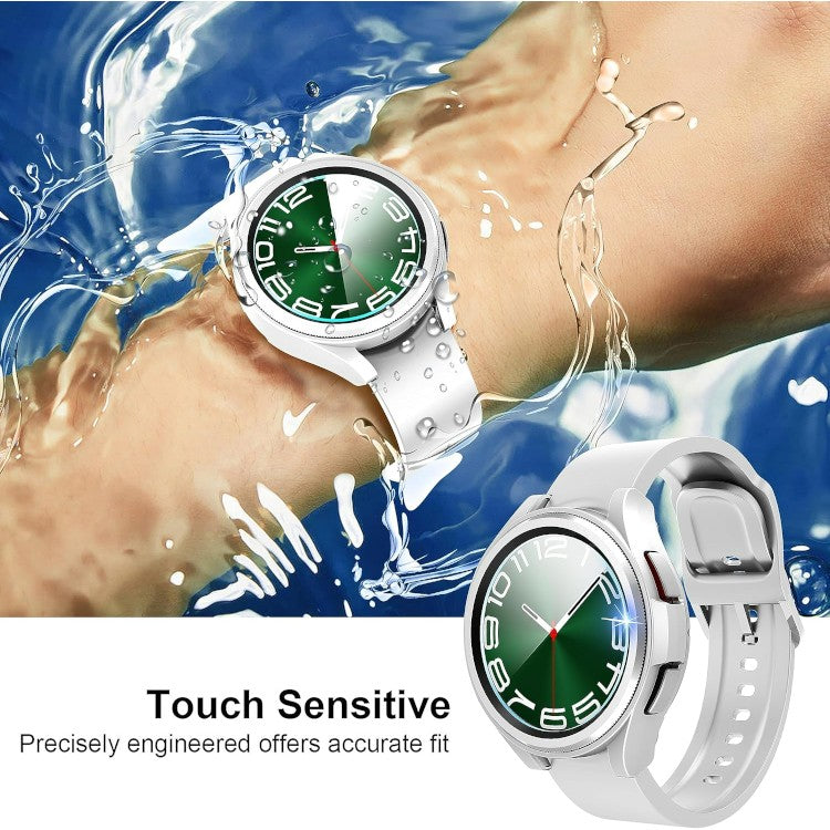Ovitek + steklo za Samsung Galaxy Watch 6 Classic 47 mm srebrna – Infostyle