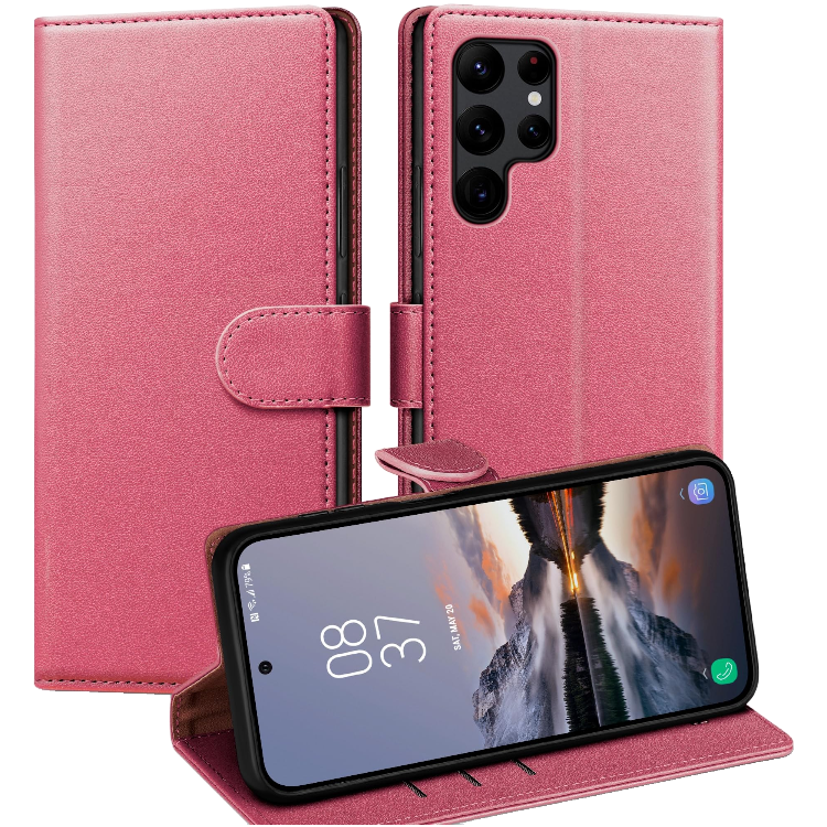 Preklopna torbica "RingPi" Samsung Galaxy S22 Ultra – Infostyle – Roza
