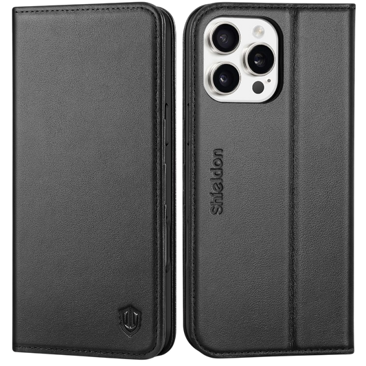 Preklopna torbica za telefon ''Shieldon'' iPhone 16 Pro Max – Črna