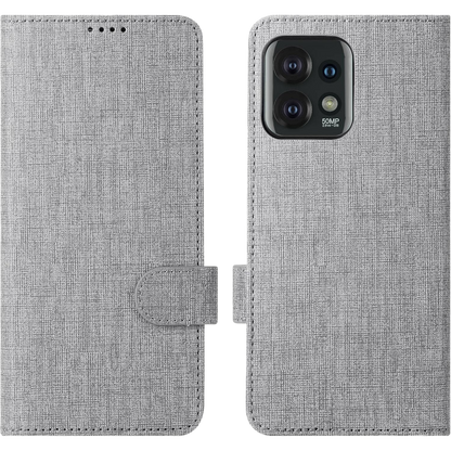 Preklopna torbica "Foluu" za Motorola Edge 40 Pro, siva – Siva