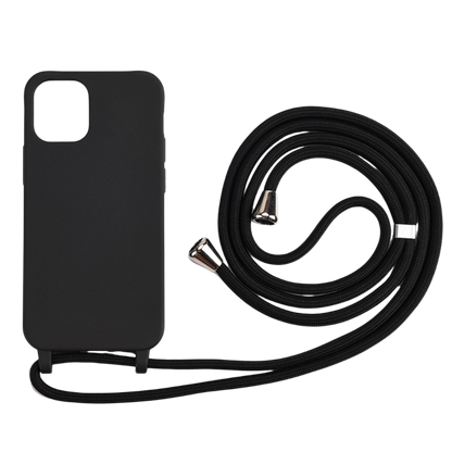 Ovitek z vrvico za iPhone 12 Mini, črna – Infostyle