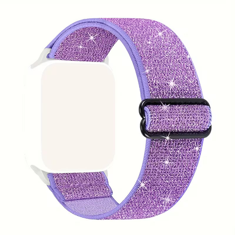 Elastična najlonska traka (glitter) za Fitbit Versa 2 / Versa Lite SE – ljubičasta