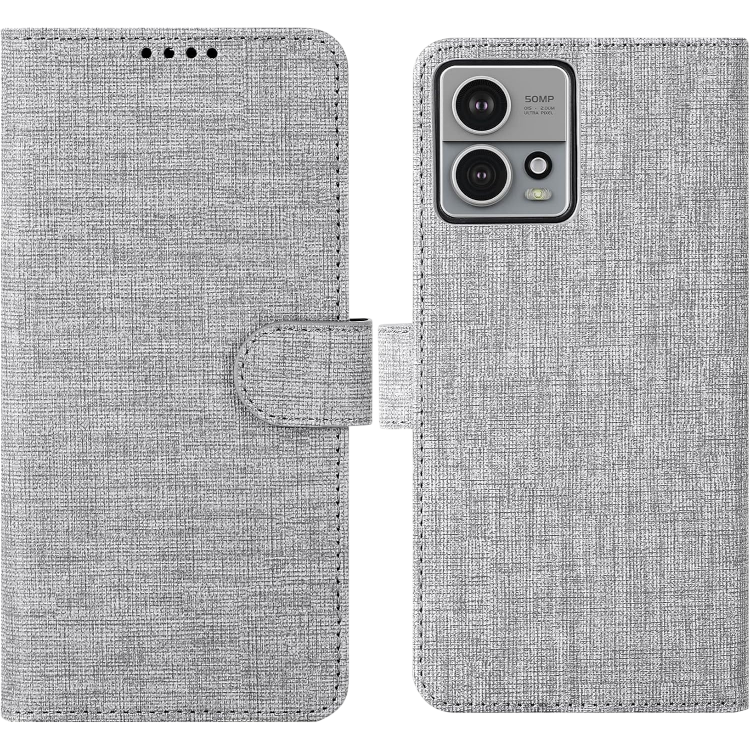 Preklopna torbica "Foluu" za Motorola Edge 30 Fusion, siva – Siva