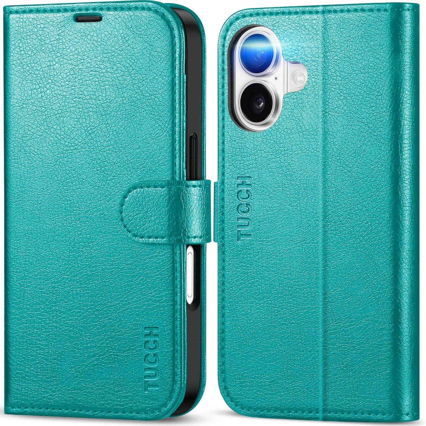 Preklopna torbica TUCCH iPhone 17 cijan