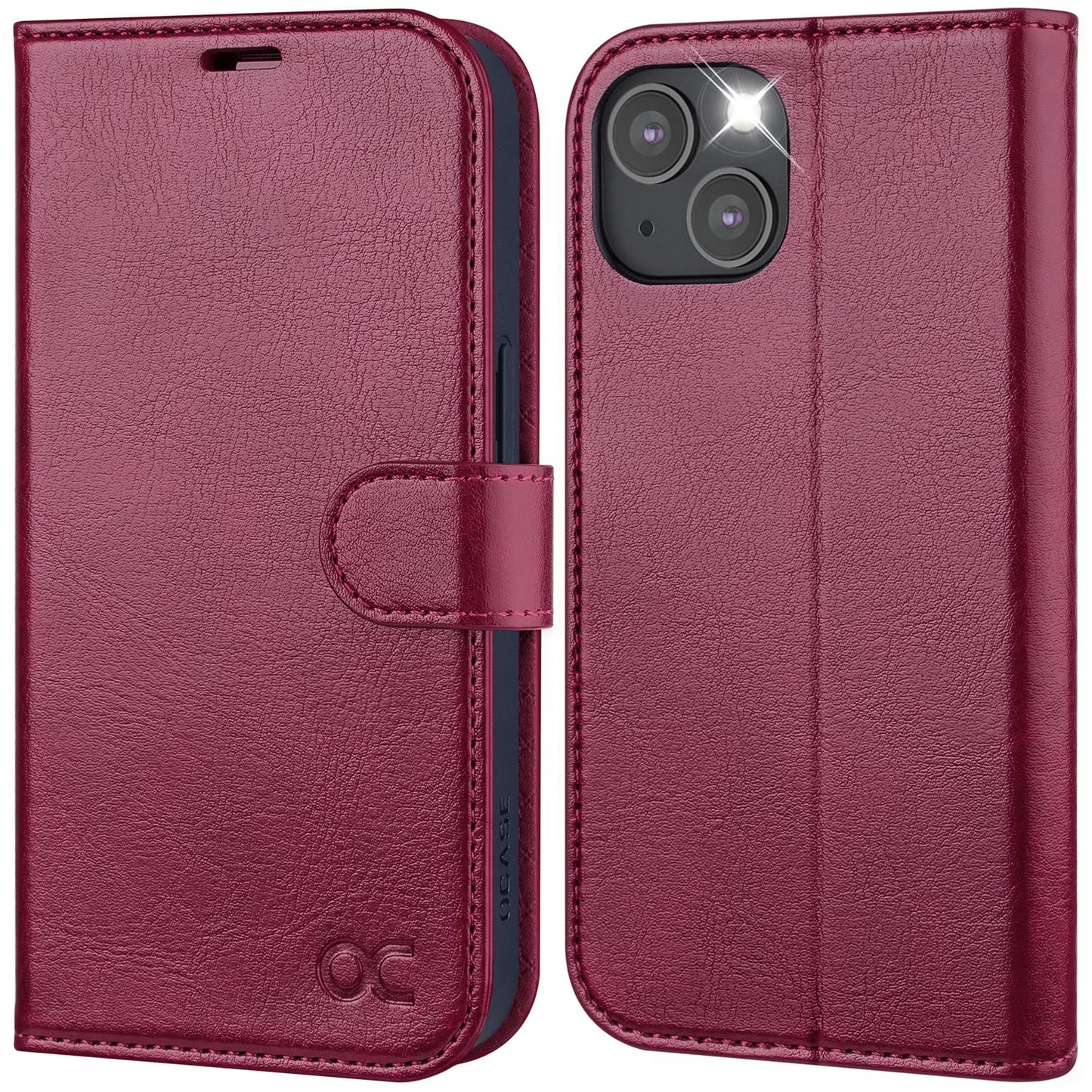 OCASE preklopna torbica za iPhone 14 bordo rdeèa