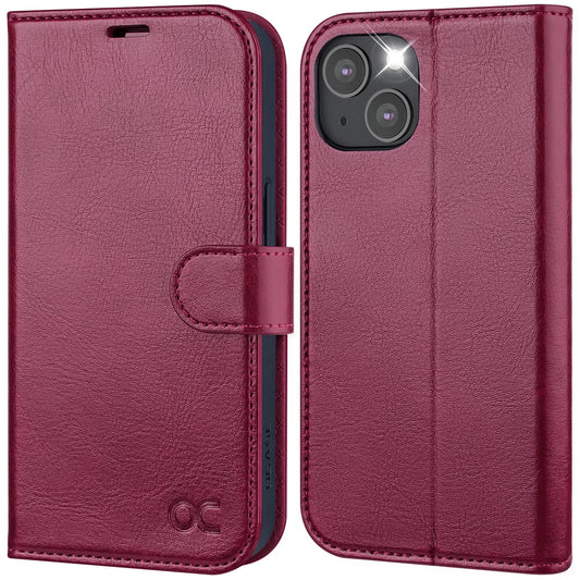 OCASE preklopna torbica za iPhone 14 bordo rdeèa