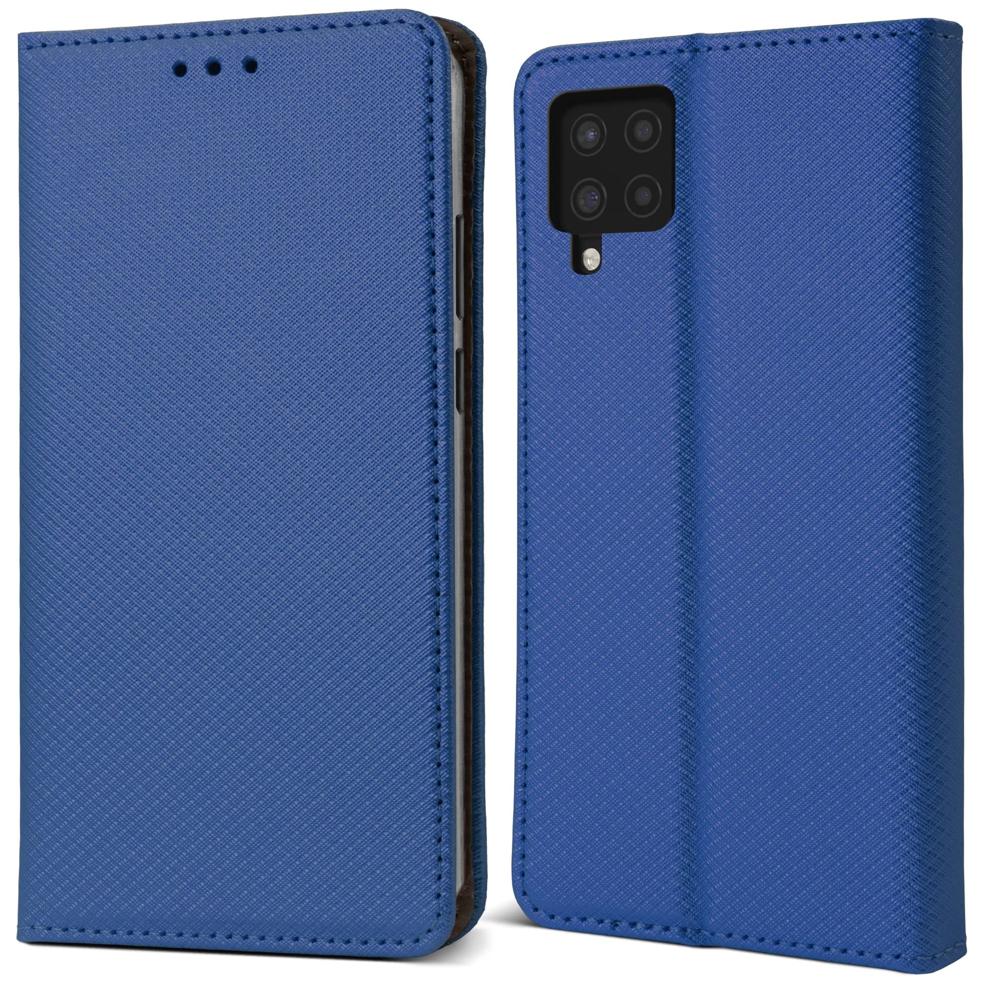 Preklopna torbica Moozy za Samsung Galaxy A22 4G temno modra