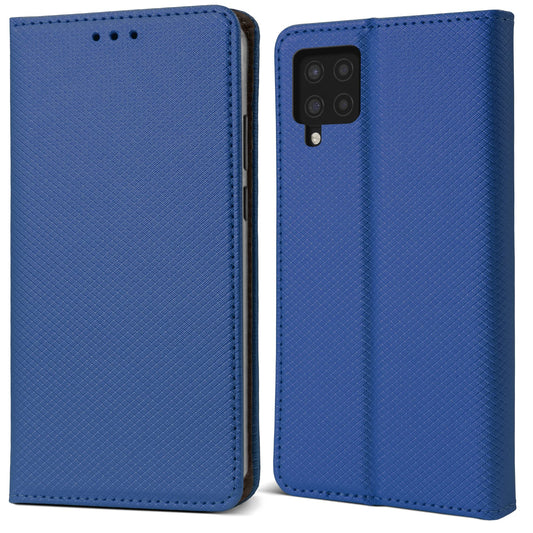 Preklopna torbica Moozy za Samsung Galaxy A22 4G temno modra