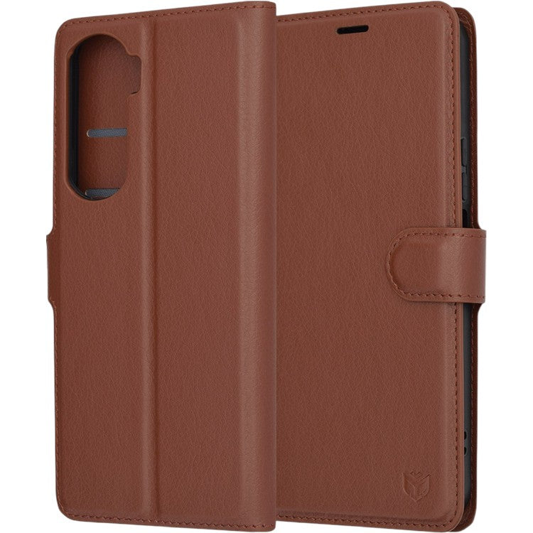 Preklopna torbica "Leather Folio" za Honor 90 Lite, rjava – Techsuit