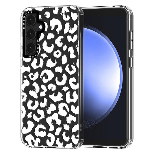 Ovitek MOSNOVO za Samsung Galaxy S23 FE White Leopard Print, motiv bele leopardske kože z zaščito telefona
