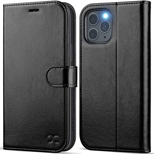 OCASE preklopni ovitek za iPhone 14 Pro Max, črna, zaščita in denarnica