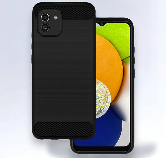 Ovitek "Carbon lite" za Samsung Galaxy A03 - Črna – Infostyle – Črna / TPU silikon
