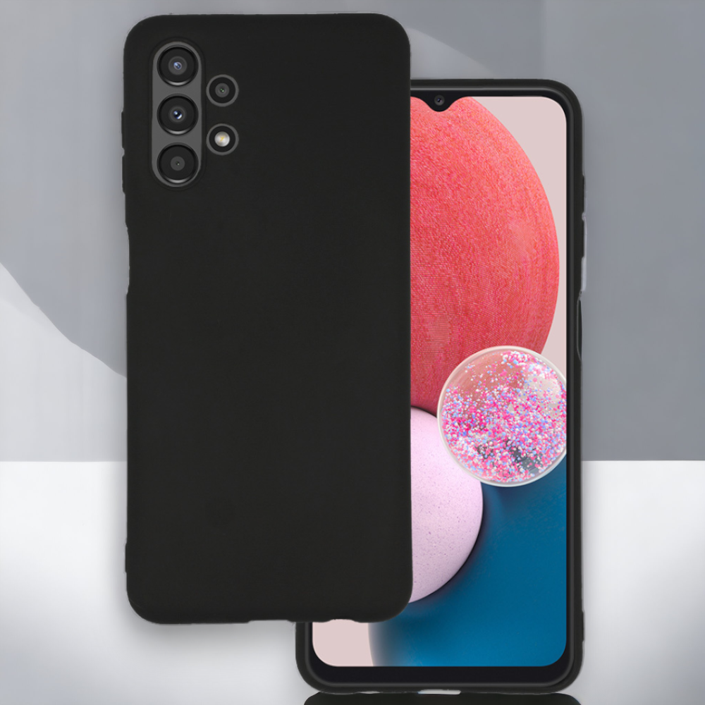 Silikonski ovitek "matt" za Samsung Galaxy A13 4G - Črna – Infostyle – Črna / Silikon
