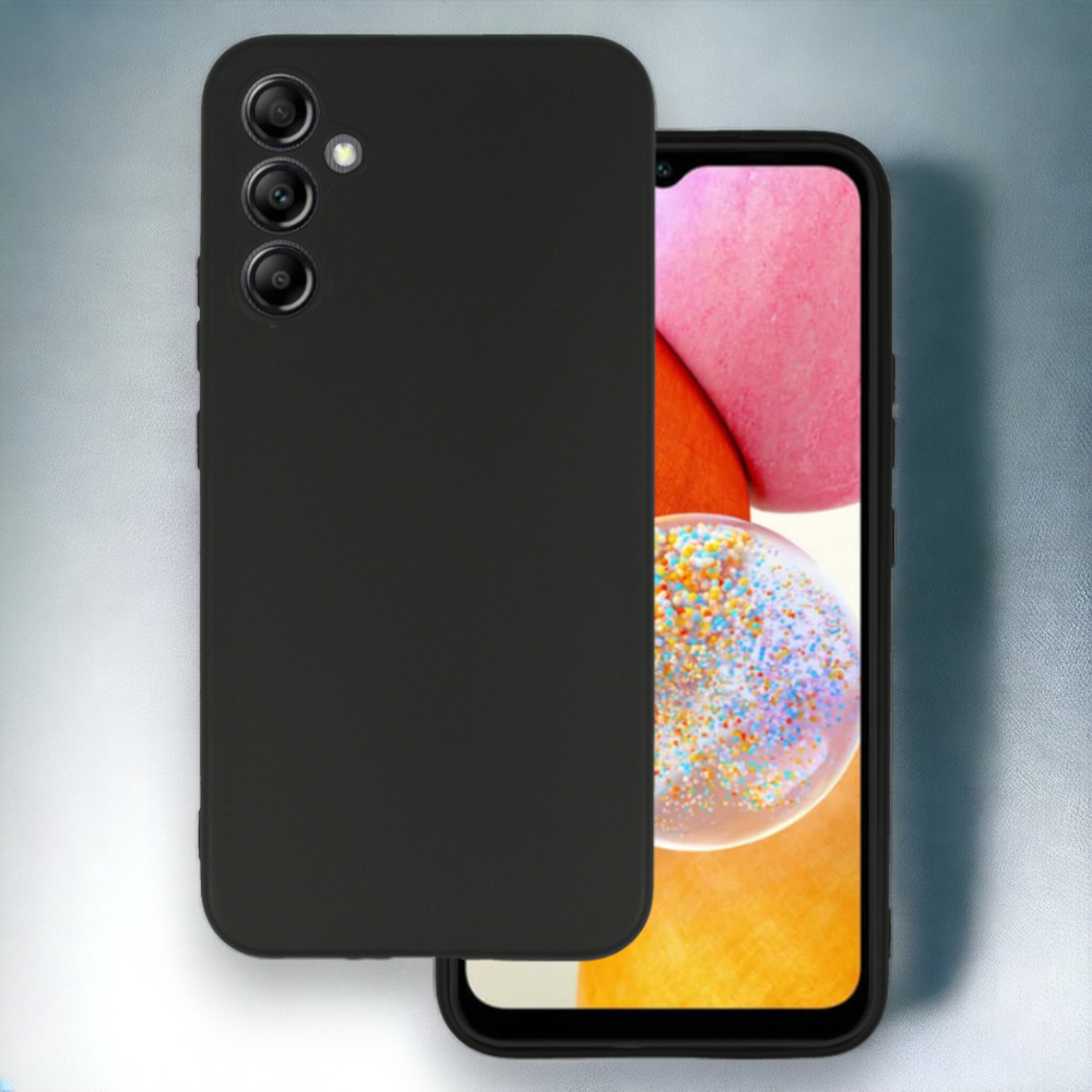 Silikonski ovitek "matt" za Samsung Galaxy A14 – Infostyle – Črna / Silikon