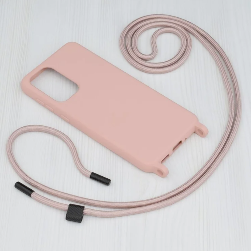 Silikonski ovitek "Crossbody Lanyard" za Samsung Galaxy A23 4G/5G - Roza – Techsuit